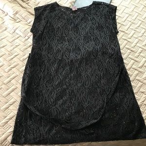 Black lace swim suit cover Massimo Sz M